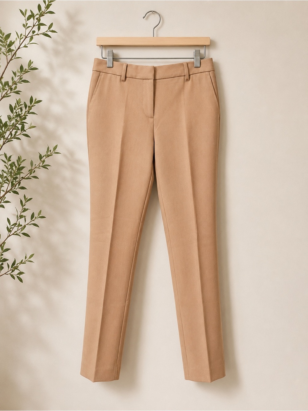 Ann Taylor The Petite Sophia Straight Leg Pants Cafe Au Lait 2P
